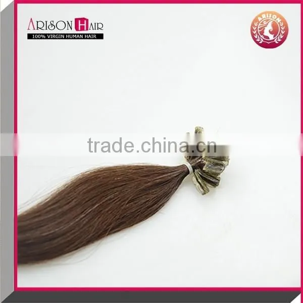 Arisonhair Wholesale Cheap Hair Extensions Keratin Tipped Fusion Nail Tip Brazilian Human Hair Extension Top Grade photo-6
