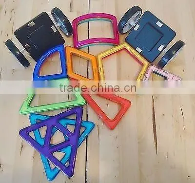 Magkiss Magformers Compatible Variety Set With Wheels Pentagons & More Building Toy photo-3