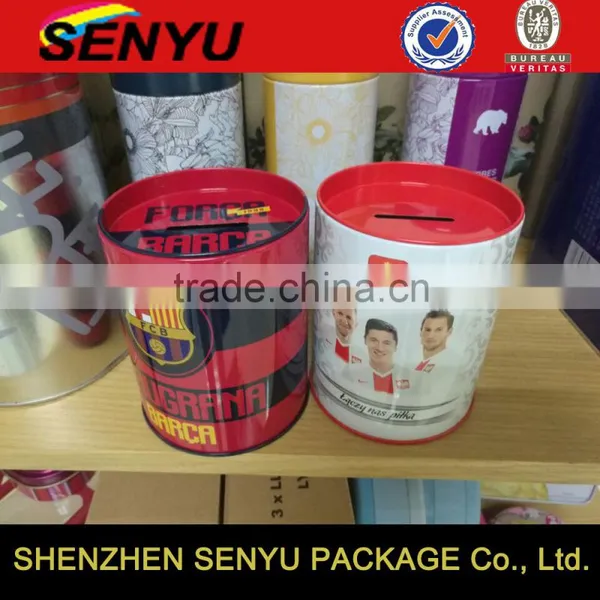 Best Seller Round Tin Packaging Boxes With Coin Hole