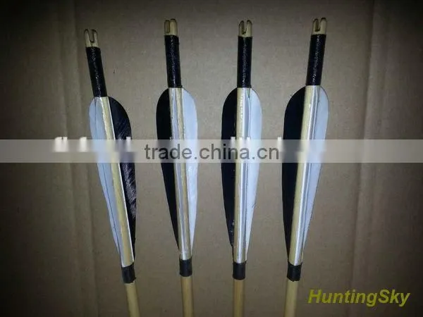 Wholesale Archery Indonesian Wood Arrow Barrel Arrow With Turkey Feather For Archery Traditional Bow And Recurve Bow photo-6