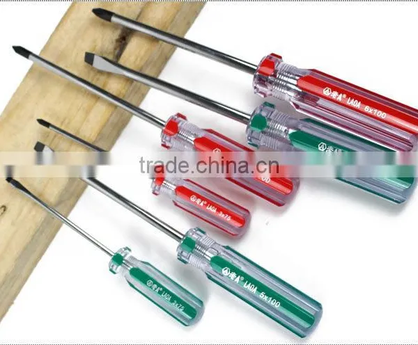 6pcs Colorful Transparent Handle Screwdriver Set Crossed and Slotted Screwdriver photo-3