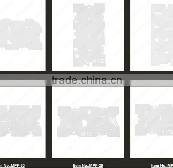 Wholesale !MPF-1/2/3/17/18 Airbrush Nail Stencil, More Than 100 Desing Stencil for Beauty Nail