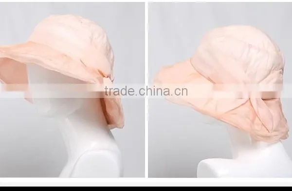 Factory Wholesale Summer Sun Hat Fashion Women Beret With Bowknot Design photo-4