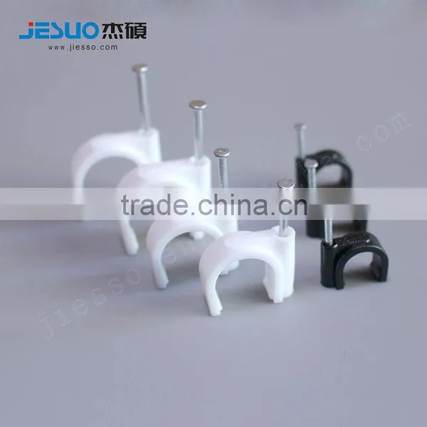 High Quality C Type /Circle Nail Plastic Wall Cable Clip photo-2