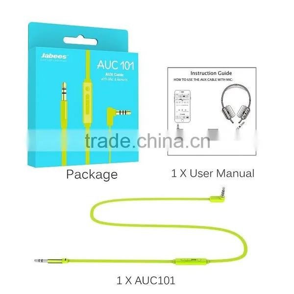 Built in Mic 3.5mm Gold Plated Male to Male Auxiliary Cable photo-4