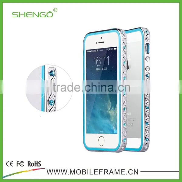 Diamond Metal Bumper With TPU Case for IPhone 5/5S photo-3