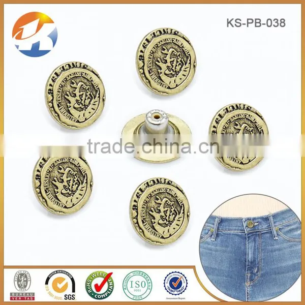 Brass Antique Custom Metal Buttons For Garments photo-5