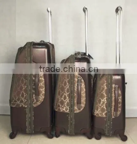 Stock Quality PC With Polyester 3pcs Trolley Luggage Set photo-3
