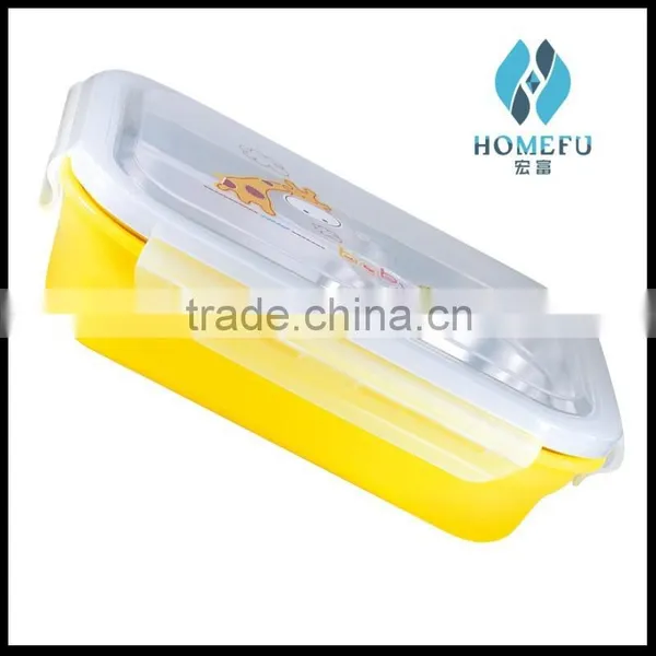 Stainless Steel Bento Lunch Box Containers With 3 Compartments for Children Made in China photo-2