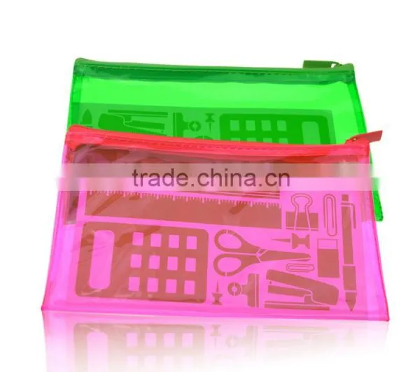 Customized Logo Printed Zip Top Slide Zipper PVC Bag for Pencil photo-4