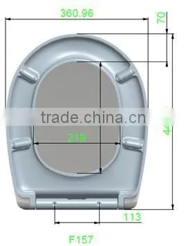 EU Standard Duroplast Toilet Seat & Cover With Soft Close and Quick Release for Bathroom photo-3