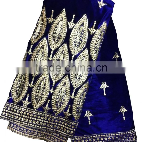 Fashion Trending Beautiful Purple Color African Voile Velvet Lace Fabrics for Sale photo-3