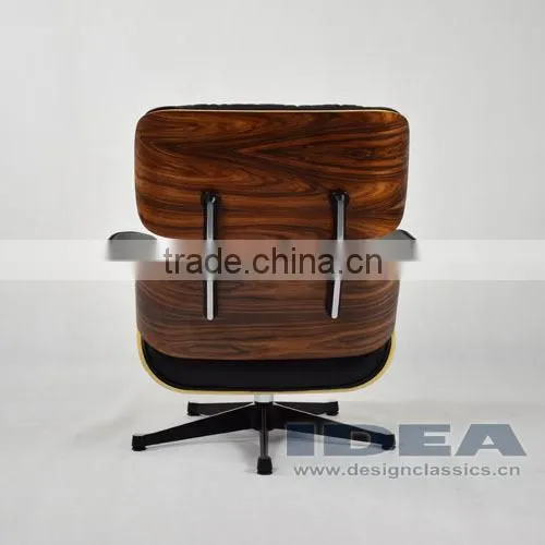 Replica Charles Lounge Chair Palisander Shell Black Leather photo-4