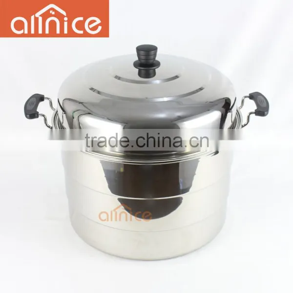 Allnice- Big Size Double Layer Stainless Steel Large Food Steamer Pot photo-2