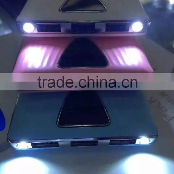 Creative Wave Shape Design Custom Laser Engraving Logo ABS Plastic Material LED Flash Lighting 20000mAh Power Bank Charger photo-6