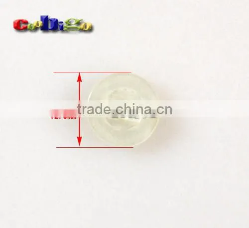 12.5mm(20L) White&Transparent Fashion Resin Buttons Sewing Craft DIY Accessories For Bag Shoe Garment #FLN010