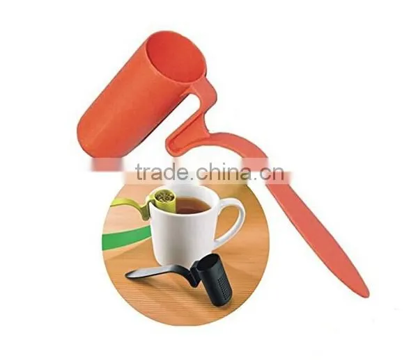 Spoon Shape Plastic Tea Infuser Strainer Herbal Spices Leaf Teaspoon Filter photo-2
