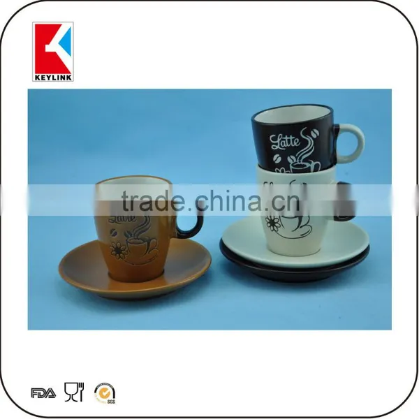 Best Selling Items 3oz Promotional Tea Cups White Espresso Ceramic Cup and Saucer photo-5