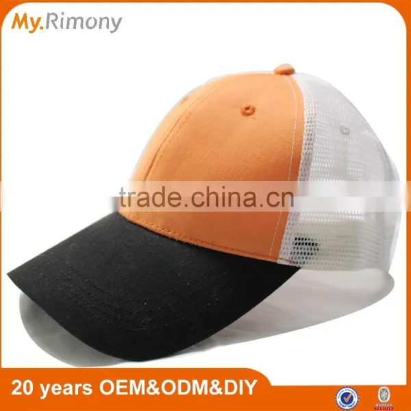 Black Visor 6 Panel Hat Summer Mesh Trucker Cap With Custom Brand photo-3