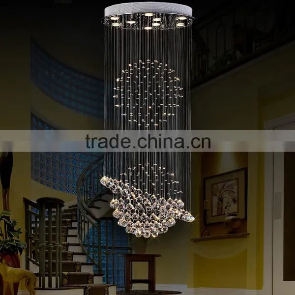 K9 Crystal Drop Rope Chandelier High Ceiling Pendant Lights 92039 photo-2