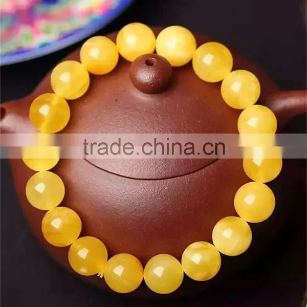 A Generation of Pure Natural Beeswax Hand String Bracelet Single Ring Bracelet Baltic Amber Beeswax Ornaments Factory Wholesale photo-5