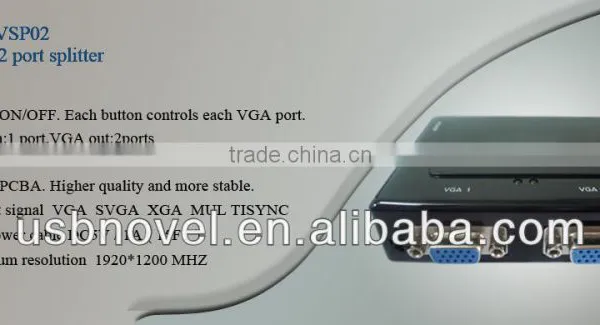 VGA 2 Port Splitter,vga Splitter,2 Ports Vga Adapter in Hight Quality photo-2