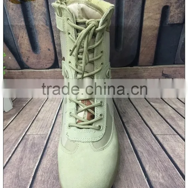 Wholesale Leather Camouflage Military Desert Tactical Boots With Zipper for Man photo-3