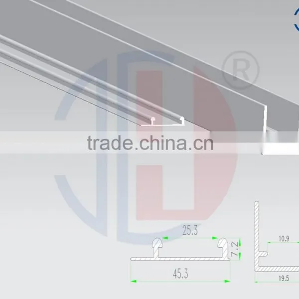 Anodized Single Top and Bottom Track Wardrobe Sliding Door Profile photo-2