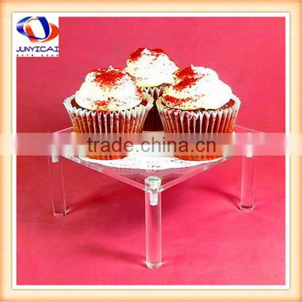 Clear acrylic wedding cake table