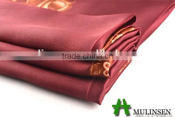 Shaoxing Textile Polyester 50D Floral Printed Satin Fabric/ Satin Nightgown Fabric photo-4