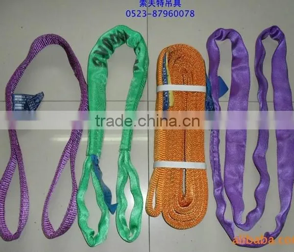 100% Polyester Fabric Round Slings Heavy Duty Load Belt photo-4