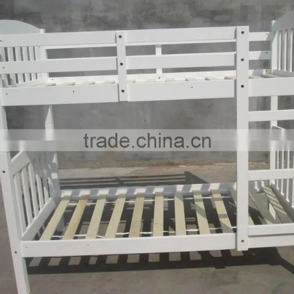 White Toddler Wood Bunk Bed for Adults photo-3