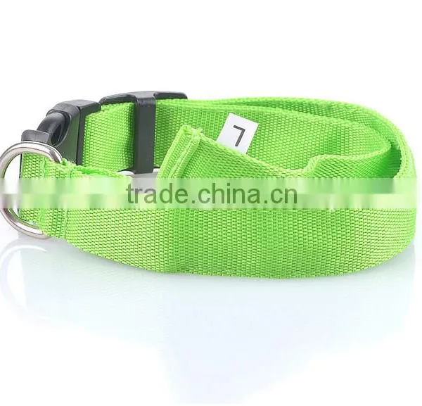 Pets Dog LED Light Blink Flash Night Safety Nylon Collar Waterproof photo-5