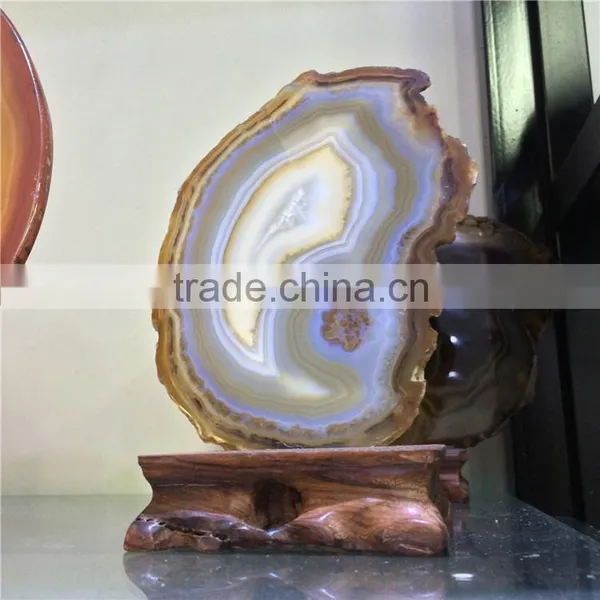Natural High Quality Agate Slices Wholesale Crystal Stone Ornaments photo-2