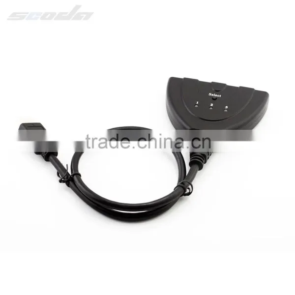 HDMI 1.4 Switch 3D 3-Port Bi-direction 3x1 HDMI Pigtail Auto Switcher 1x3 HDMI Splitter photo-3