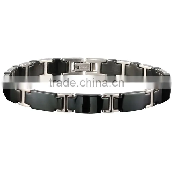 Noproblem P065 FDA Tourmaline Germanium Bio Magnetic Titanium Stainless Steel Sports Energy Fashion Health Bracelet photo-2