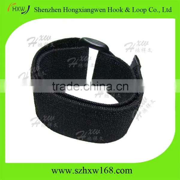 Nylon Yarn Rubber String Hook and Loop Strap Touch Fastener photo-3