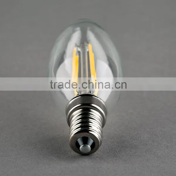 Mingshuai Chandelier LED Filament Bulb Candelebra C35 Full Glass Lamp 2W E14 Dimmable photo-4