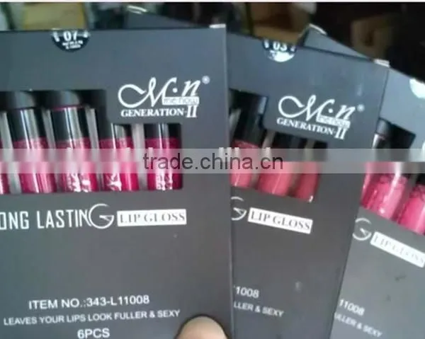 Menow 38 Colors and 6 Pcs Waterproof Long Lasting Lip Gross Leaves Your Lips Fuller & Sexy photo-2