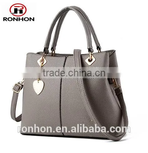 Lady PU Leather Bag With Golden Metal Ornamental photo-2