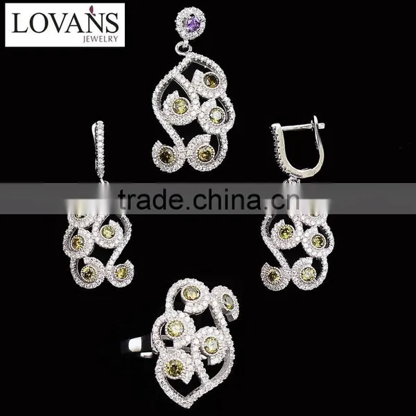 Rhinestone Jewelry Set Blue Sapphire Ring Most Popular Products Fahionable Products TZ-0183 photo-5