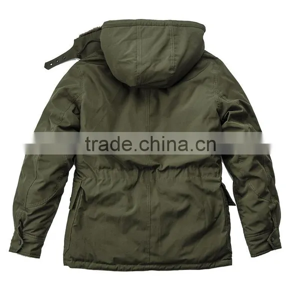 Classic Knee Length Warm Winter Overcoat With Hood Long Mens Coat photo-3