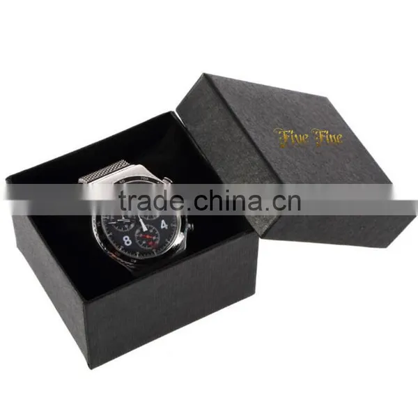 Cube Shape Luxury Black Watch Boxes WIth Pillow Cushion Inside photo-2