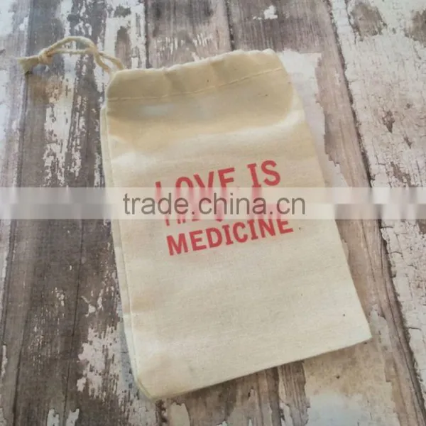 Wholasale Printed Muslin Cotton Drawstring Bag photo-3