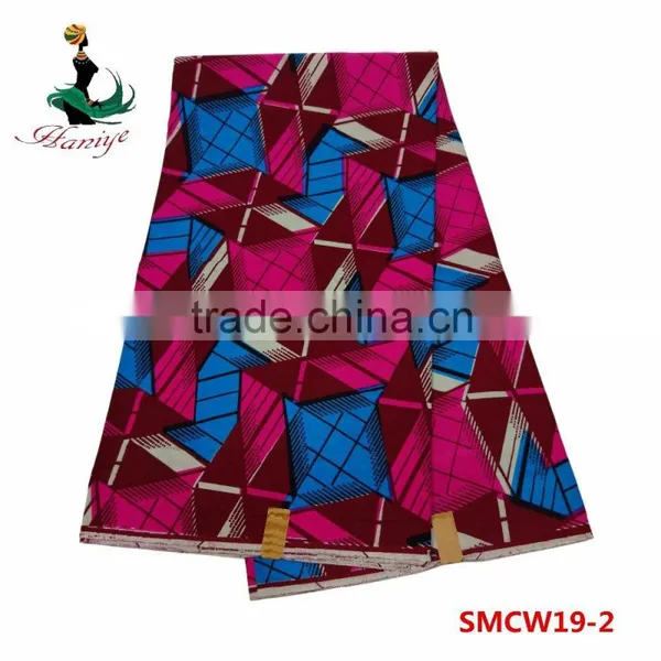 100% Cotton Wax Fabric Real Wax Print Fabric African Ankara Wax Printed SMCW18 photo-6