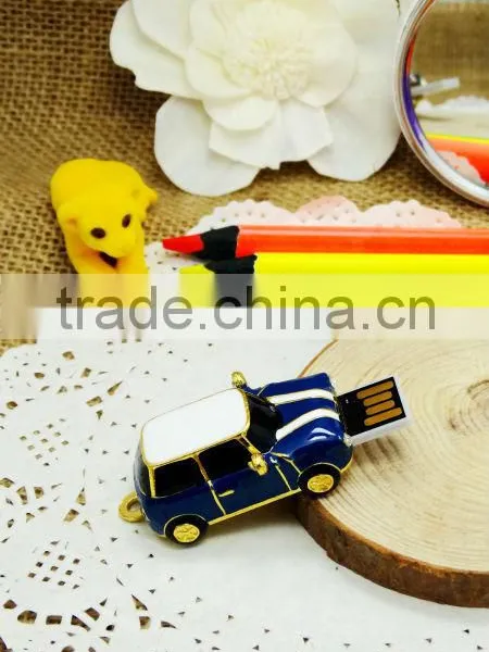 Fashional Cartoon Car Usb Flash Drive With Full Color Printing