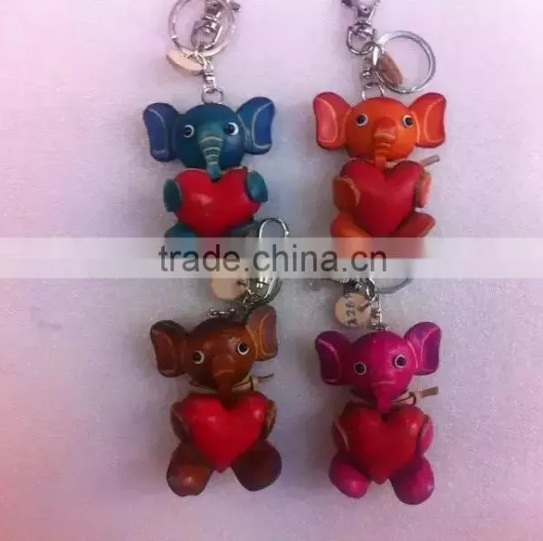 High Quality Custom Leather Animal Keychain Live Animal Keychain photo-3