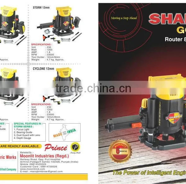 HEAVY DUTY ELECTRIC PLUNGE HAND ROUTER MACHINE STORM 12MM photo-2