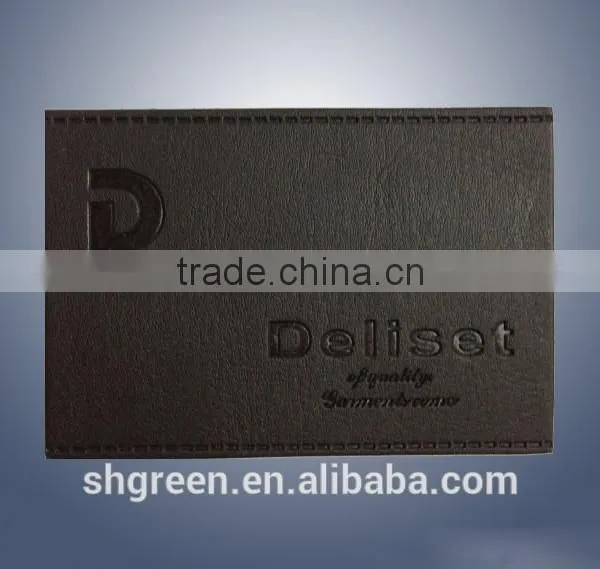 Men's Garment Black Leather Patch Manufacturer photo-2