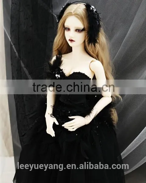 Hot Selling Synthetic Long Dark Blonde Loose Wavy Bjd Doll Wig photo-4